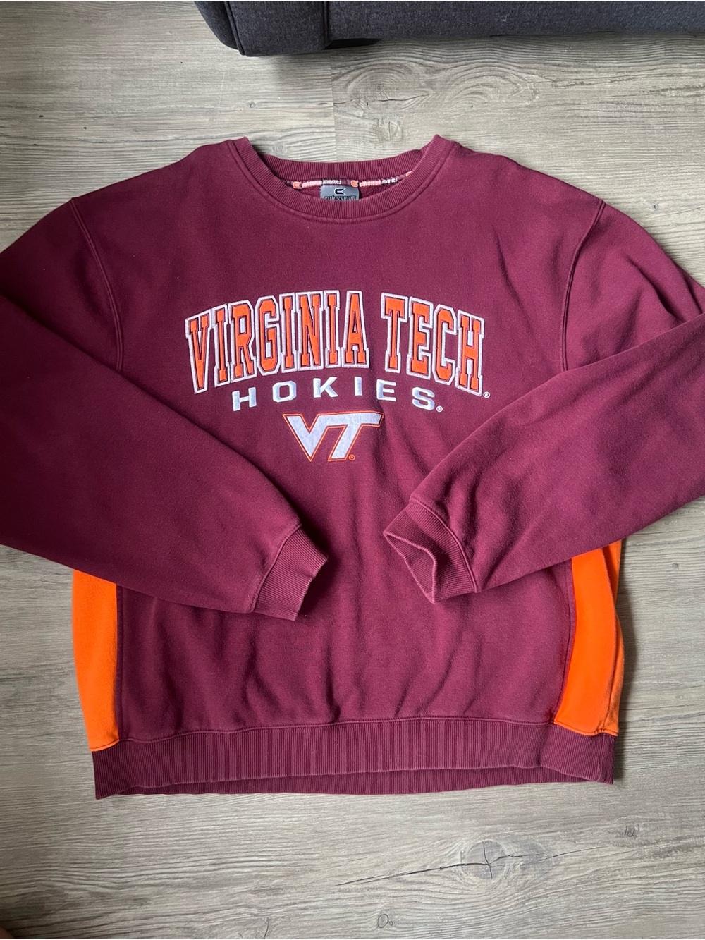 Vintage Colosseum Men’s Virginia Tech Hokies Crewneck Sweatshirt Maroon